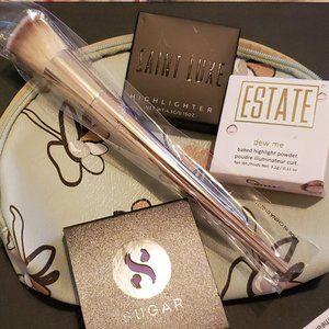 Name Brand Highlighter Cosmetic Set with Brush and Bag